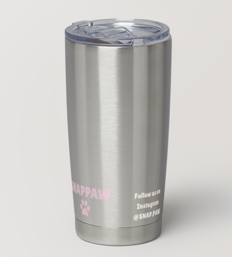 SNAPPAW insulated tumbler back artwork