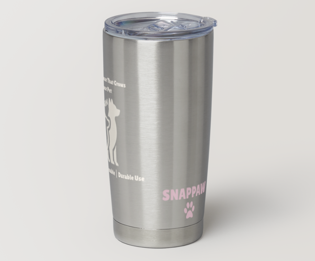 SNAPPAW insulated tumbler side artwork